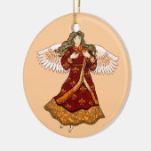 Fleur de lis Christelijke angel Keramisch Ornament (Links)