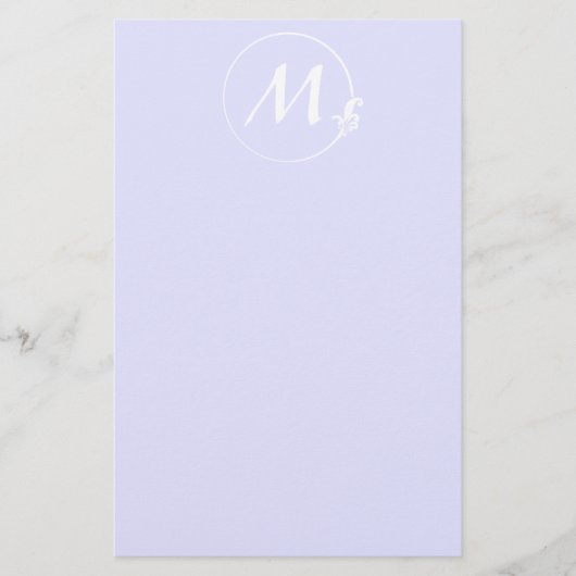 Fleur-de-Lis-cirkel Briefpapier (Voorkant)