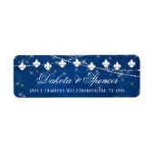 Fleur de Lis Classic Blue Lights | Retouradres Etiket (Voorkant)