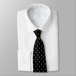 Fleur De Lis Classic Zwart Stropdas