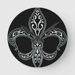 Fleur De Lis Clock Ronde Klok