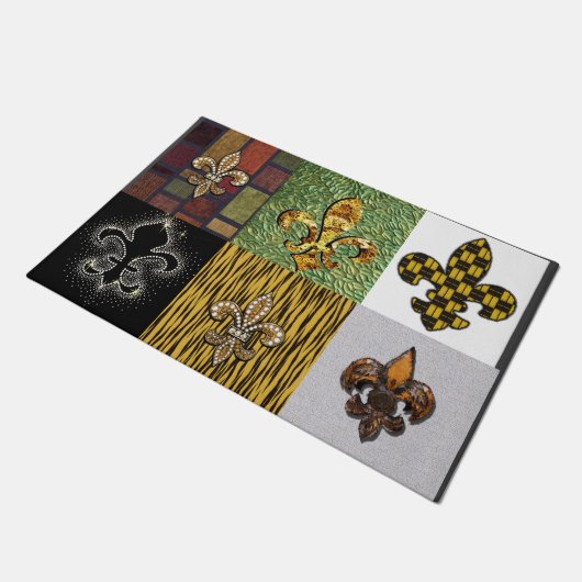 Fleur De Lis Collage Deurmat (Schuin)