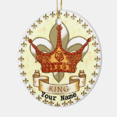 Fleur De Lis Couronne King Papa ornement (Gauche)