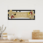 Fleur de Lis Crawfish Afstuderen Banner Poster (Keuken)