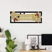Fleur de Lis Crawfish Afstuderen Banner Poster (Thuiskantoor)