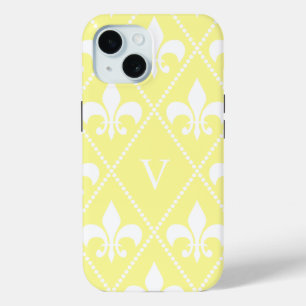 Fleur de Lis crème met monogram