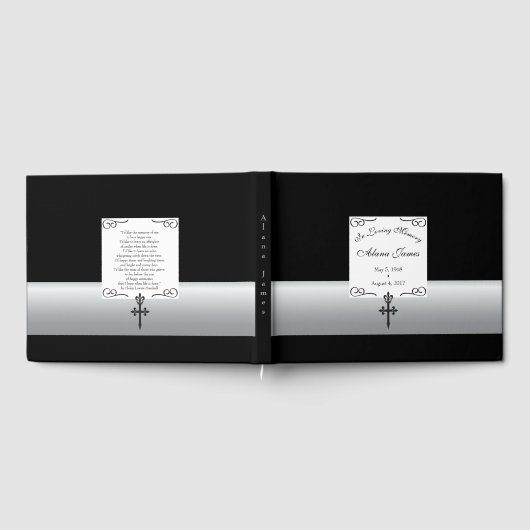 Fleur De Lis Cross Funeral Livre d'or (Complet)
