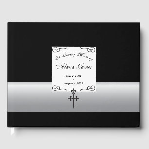 Fleur De Lis Cross Funeral Livre d'or