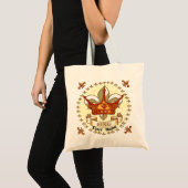 Fleur De Lis Crown King Dad canvas tas (Voorkant (product))
