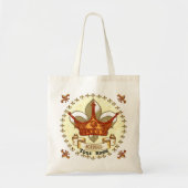 Fleur De Lis Crown King Dad canvas tas (Voorkant)