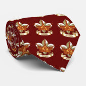 Fleur De Lis Crown King Pap Stropdas (Opgerold)