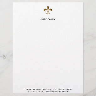 Fleur De Lis Custom Briefhoofd