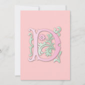 Fleur-de-lis D Monogram Kaart (Voorkant)