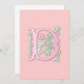 Fleur-de-lis D Monogram Kaart (Voorkant / Achterkant)