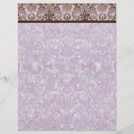 Fleur de Lis Damask - Matching Blank Stationery (Voorkant)