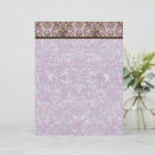 Fleur de Lis Damask - Papier à lettres vierges cor (Debout devant)