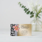 Fleur de lis de carte de visite de léopard de (Debout devant)