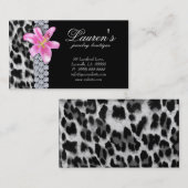 Fleur de lis de carte de visite de léopard de (Devant / Derrière)