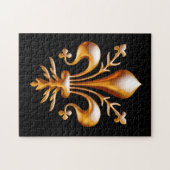 Fleur de Lis (de Lys) Legpuzzel (Horizontaal)