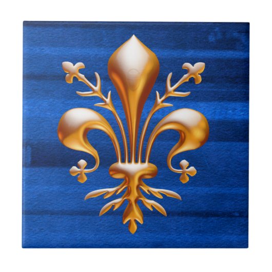 Fleur de Lis (de Lys) Tegeltje (Voorkant)