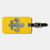 Fleur de Lis-druk Bagagelabel (Voorkant horizontaal)