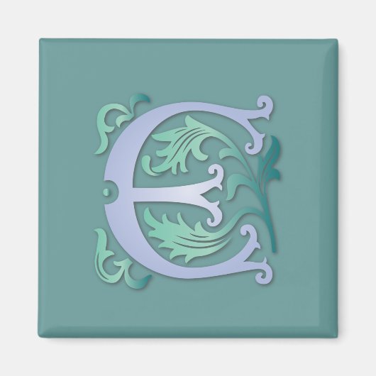 Fleur-de-lis E Monogram Magneet (Voorkant)