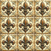 Fleur de Lis Elegance Keramische Tegel Tegeltje