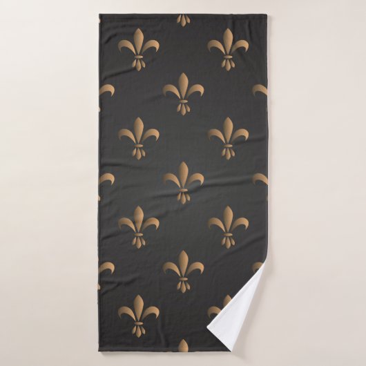 Fleur de lis, , elegant, chic.classy,patroon, badhanddoek (Badhanddoek)