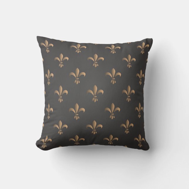 Fleur de lis, , elegant, chic.classy,patroon, buitenkussen (Voorkant)