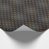 Fleur de lis, , elegant, chic.classy, patroon cadeaupapier (Hoek)