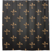 Fleur de lis, , elegant, chic.classy,patroon, douchegordijn (Voorkant)