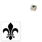 Fleur de Lis Elegant Frans Lelie Symbool Rubberstempel (Gestempeld)