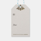 Fleur de Lis Elegant Honey Bee Grateful Gift Label Cadeaulabel (Achterkant)