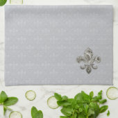 Fleur de Lis en Argent Serviettes de toilette (Plié)