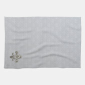 Fleur de Lis en Argent Serviettes de toilette (Horizontal)