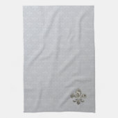 Fleur de Lis en Argent Serviettes de toilette (Vertical)