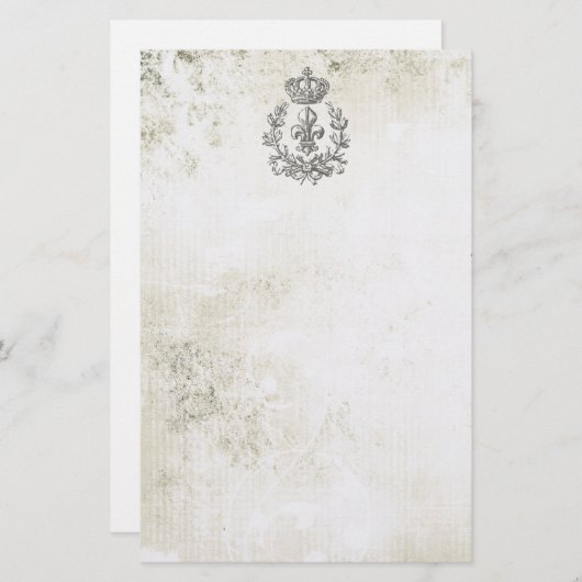 Fleur de Lis en kroonblocnote Briefpapier (Voorkant / Achterkant)