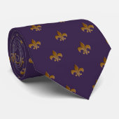 Fleur de lis en prune Cravate Zazzle (Roulé)