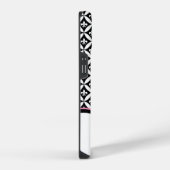 Fleur de Lis Eternity Patroon Monogram - Zwart iPhone Hoesje (Rechterkant)