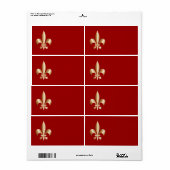 Fleur de lis etiket (Full Sheet)