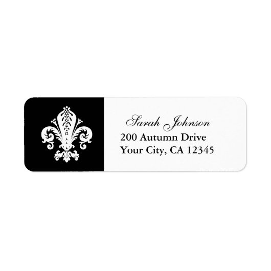 Fleur-de-lis Etiket (Voorkant)