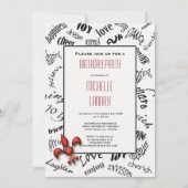 Fleur de lis Expressions Anniversaire Invitation (Devant)