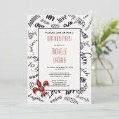 Fleur de lis Expressions Anniversaire Invitation (Debout devant)