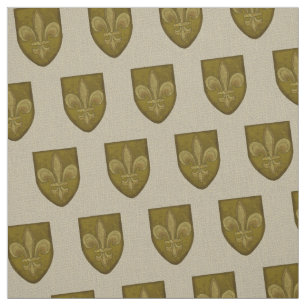 Fleur De Lis Family Crest Stof