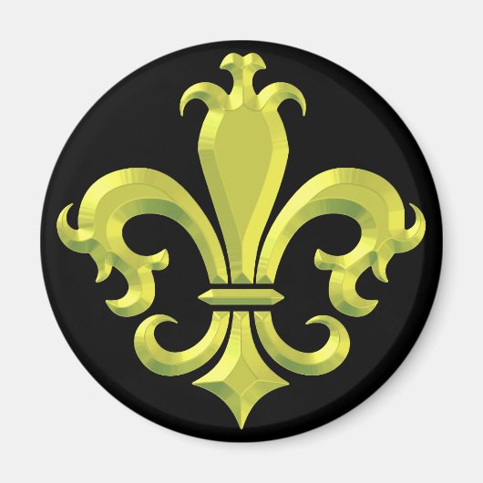 Fleur de LIs Fancy Gold New Orleans Magneet (Voorkant)
