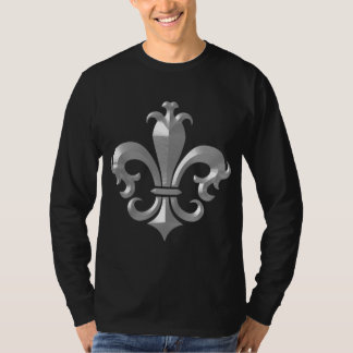 Fleur De LI's Fancy Zilver Bevel Zacht Klassiek T-shirt