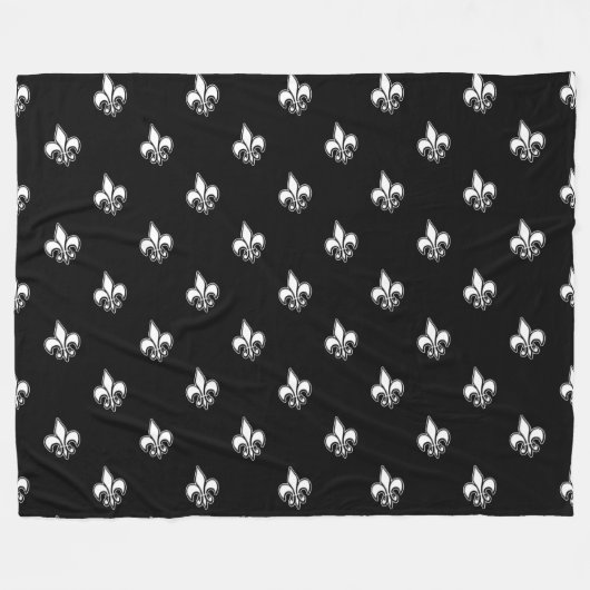 Fleur de lis fleece deken (Voorkant (Horizontaal))