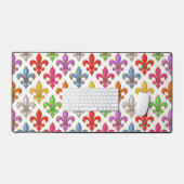 Fleur-de-lis Fleurs Blanc Bold Coloré (Clavier et souris)