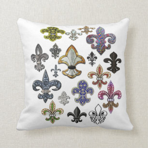 Fleur De Lis Flor New Orleans Jewel Pillow Kussen