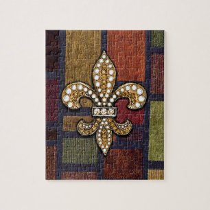 Fleur De Lis Flor New Orleans Jewel Sparkle Patch Legpuzzel